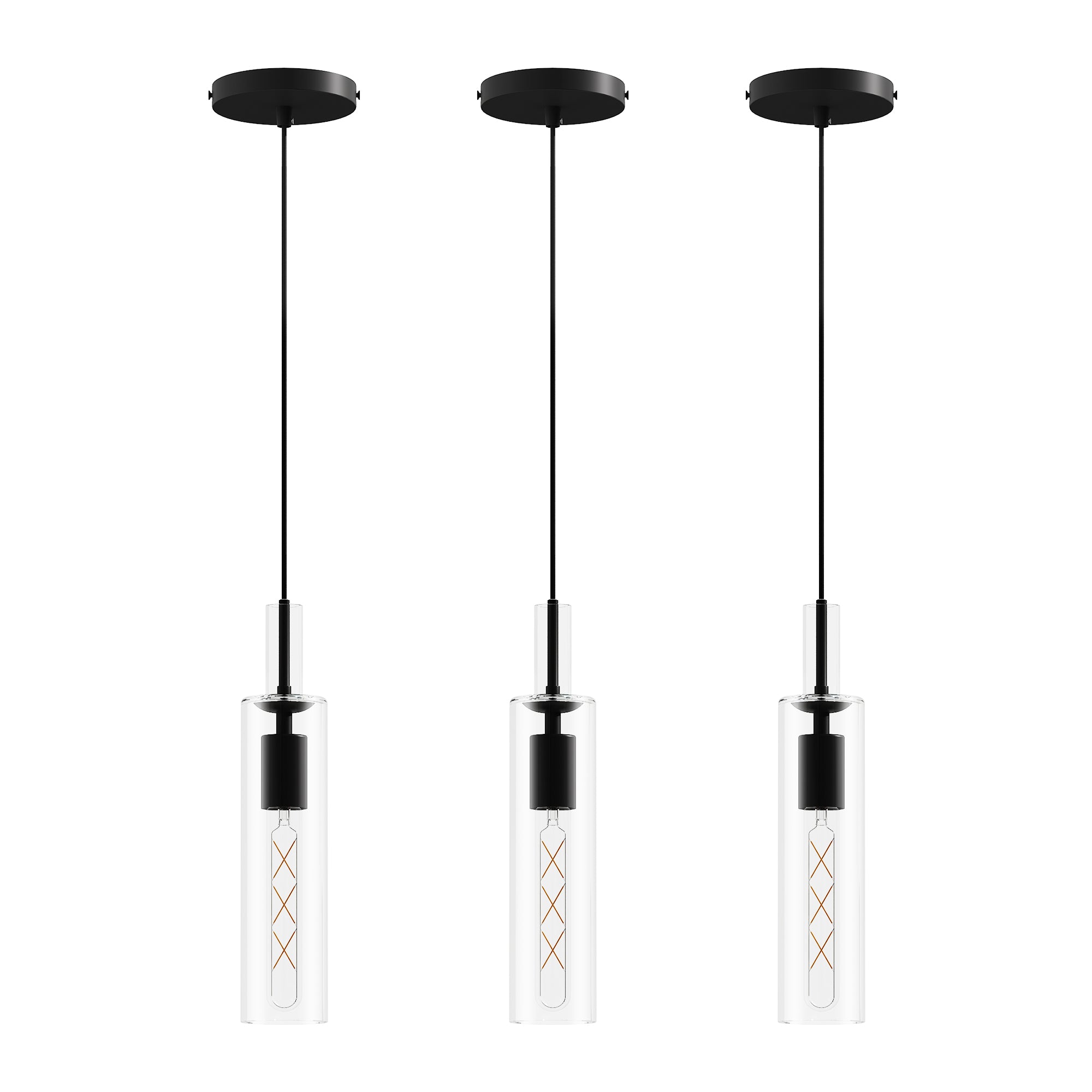 Trio Noir pendant adjustable cord detail