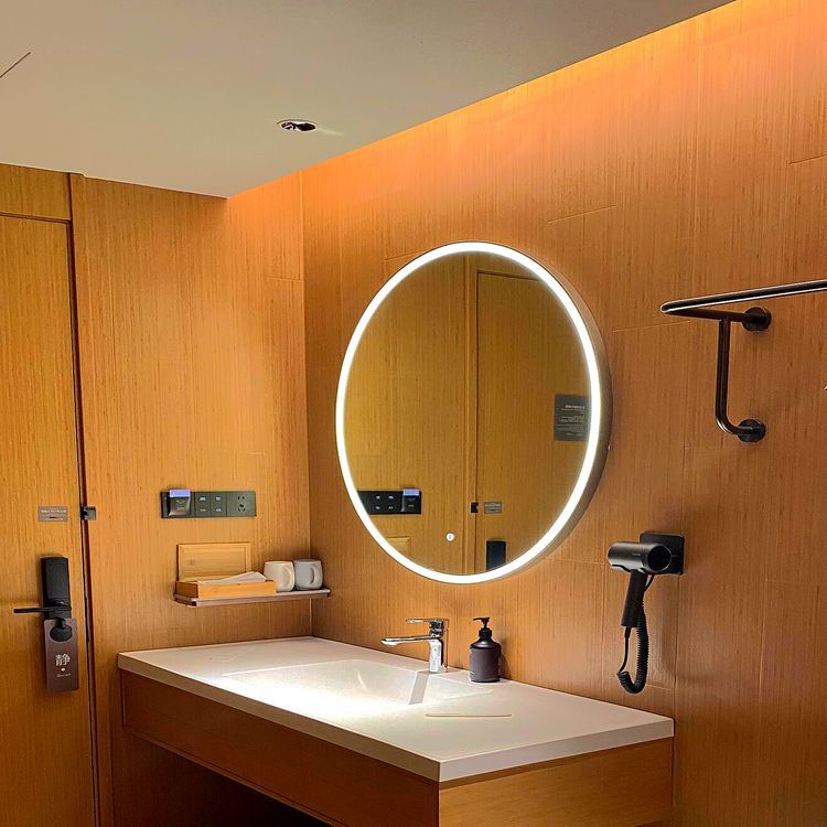 Miroir Intelligent detail of LED edge lighting