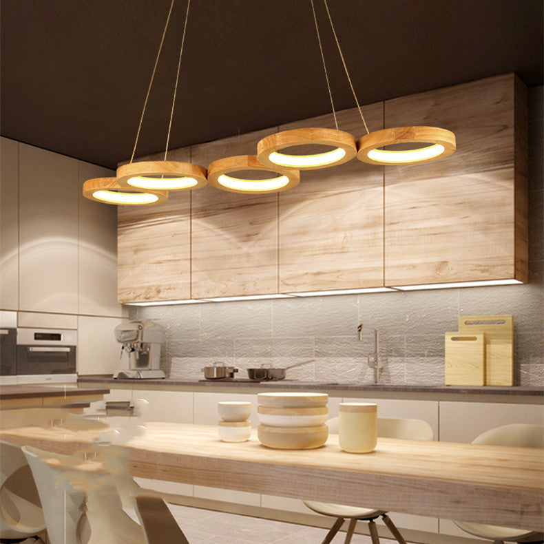 Simplicity Solid Wood Dining Pendant Circle – detail view 2 | Belloriana