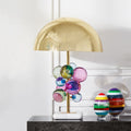 Grandeur desk lamp on a living room console