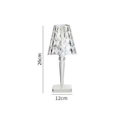 Cristal rechargeable lamp outdoors at dusk