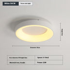 Sérénité Minimalist Bedroom Ceiling Light - mounting plate detail