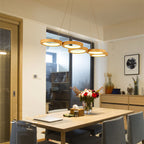 Simplicity Solid Wood Dining Pendant Circle – studio product photo | Belloriana
