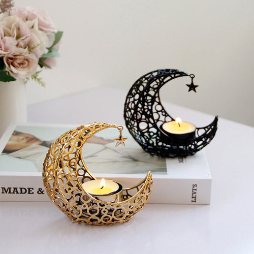 Bougeoir Croissant de Lune Doré