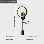 Cuivre Copper Bedside Wall Lamp - close-up of copper finish detail