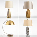Sculpt art lamp styled on a side table