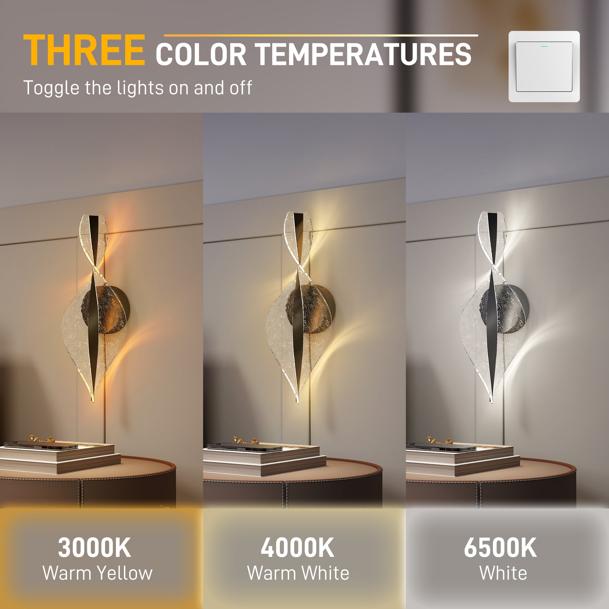 Volute Spiral Wall Light Duo - full profile hallway installation