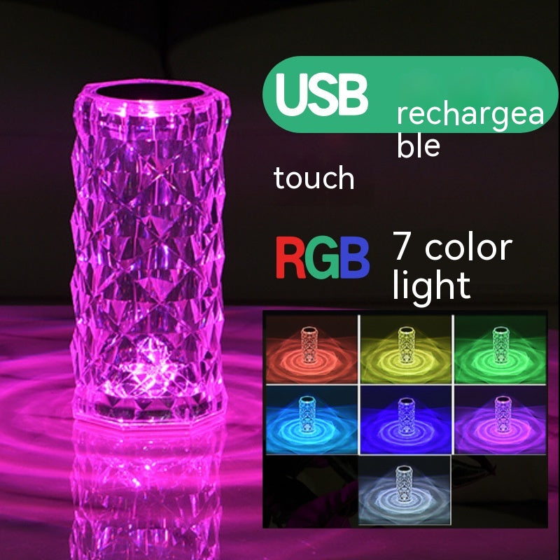 Crystal Rose Lamp Atmosphere Creative LED Table Lamp – detail view 2 | Belloriana