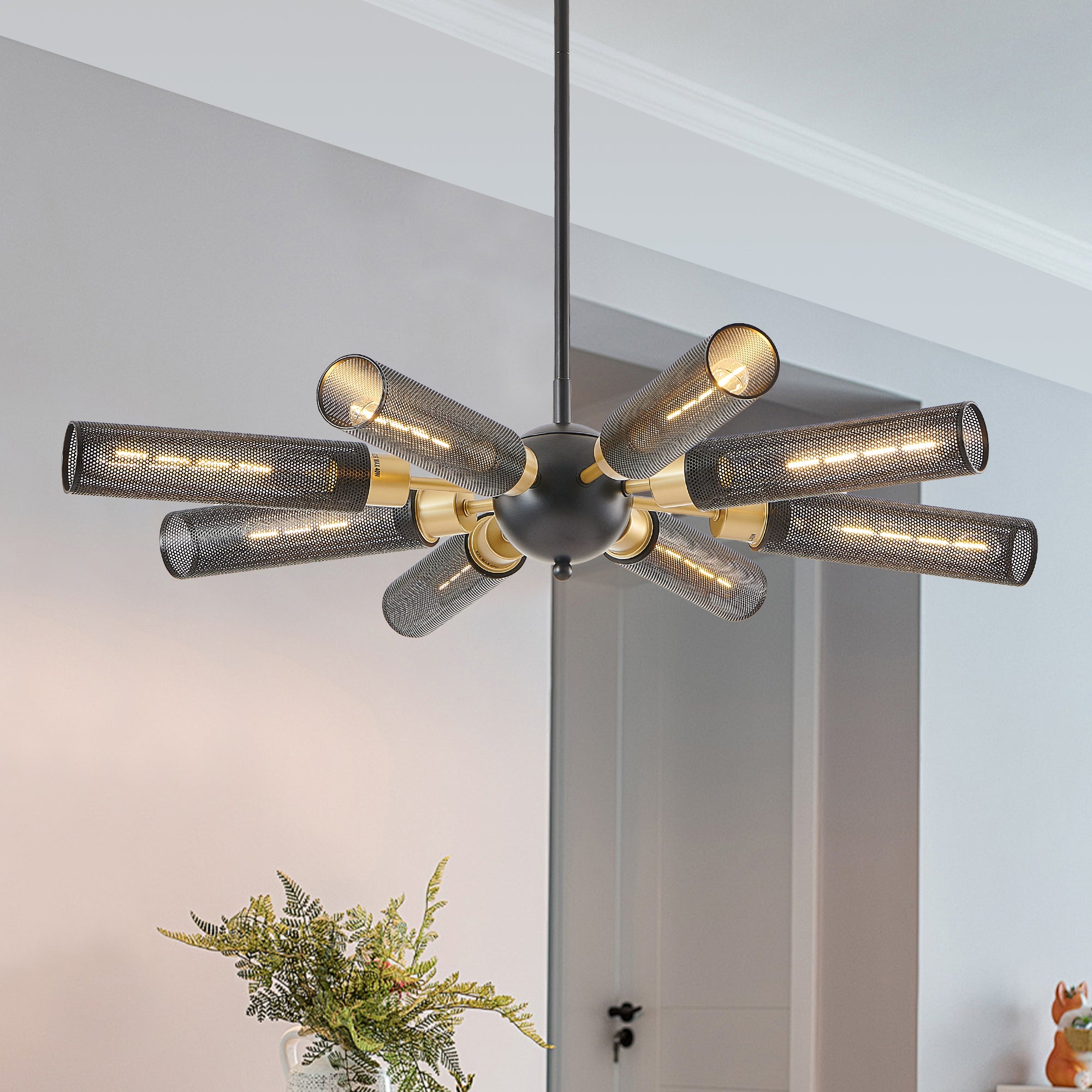 Sputnik Doré kitchen island chandelier illuminated