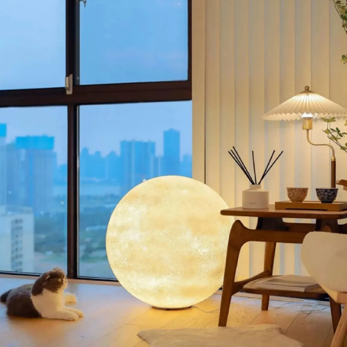 Lampadaire Lune 3D