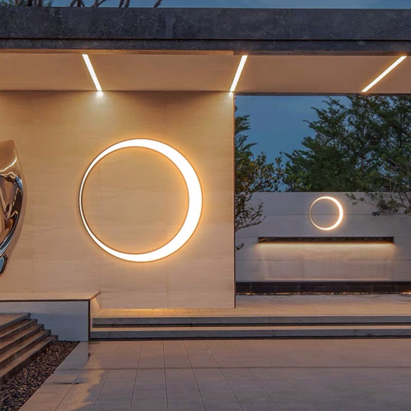 Outdoor Simple Round Wall Lamp Waterproof – detail view 1 | Belloriana