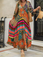 Robe Longue Tropicale Fluide