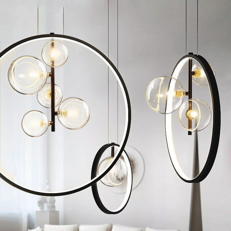 Lustre nordique bulles de verre