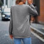 Pull de sport uni à col en V