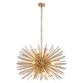 Sputnik d'Or Starburst Chandelier - hanging in foyer entrance