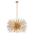 Sputnik d'Or Starburst Chandelier - hanging in foyer entrance