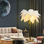 Bedroom Bedside Feather Lamp Copper Lamp Floor Lamp – detail view 3 | Belloriana