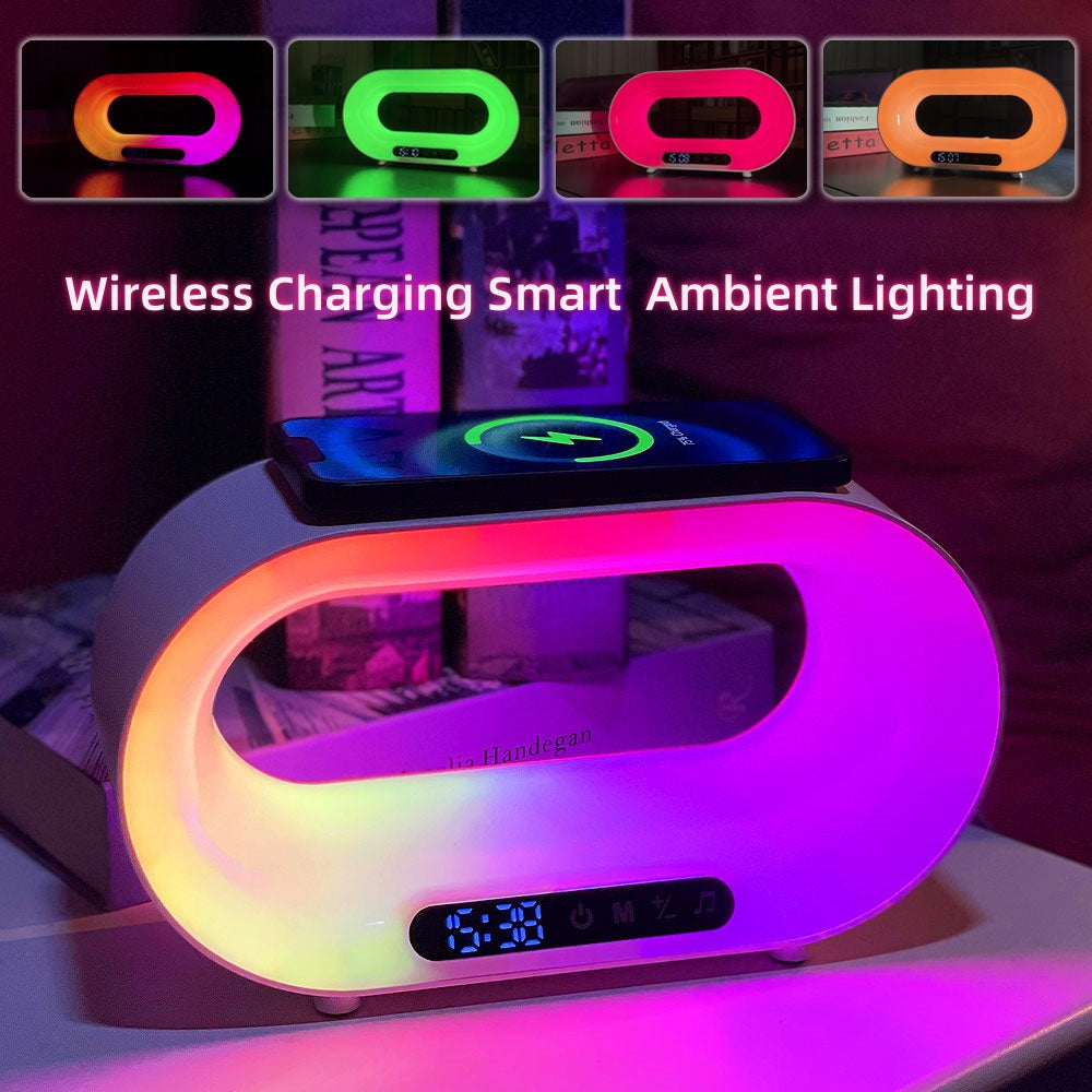 Lampe Connectée 3 en 1 Réveil & Chargeur