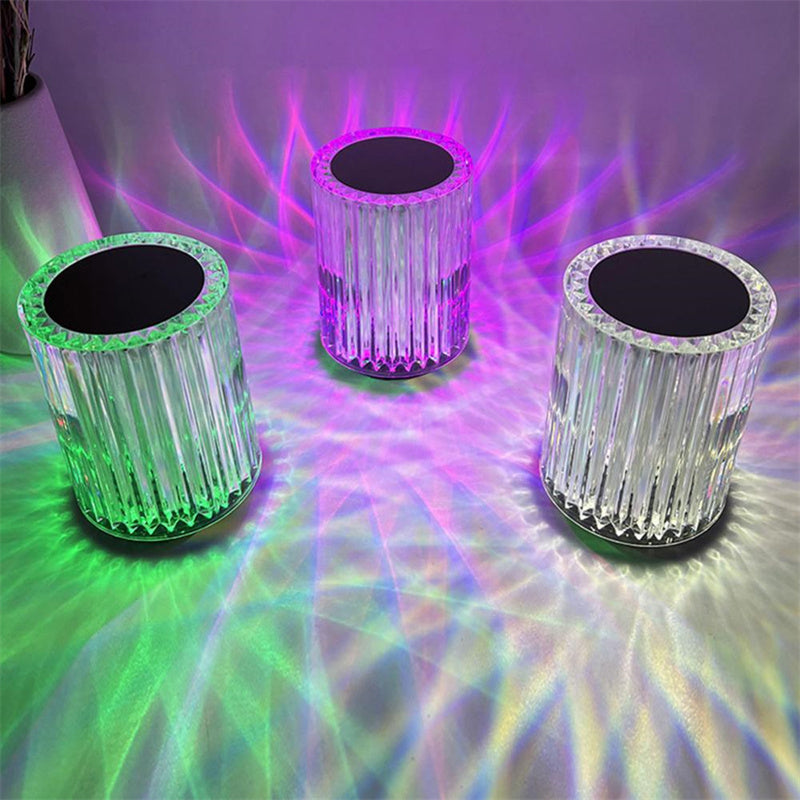 Crystal Lamp Table Lamp Atmosphere Creative Line Small Night Lamp LED Lights – studio product photo | Belloriana