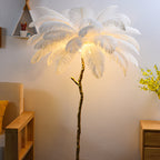Bedroom Bedside Feather Lamp Copper Lamp Floor Lamp – detail view 2 | Belloriana