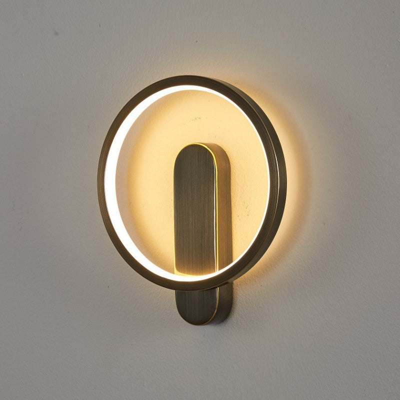 Cuivre Copper Bedside Wall Lamp - mounted above bed