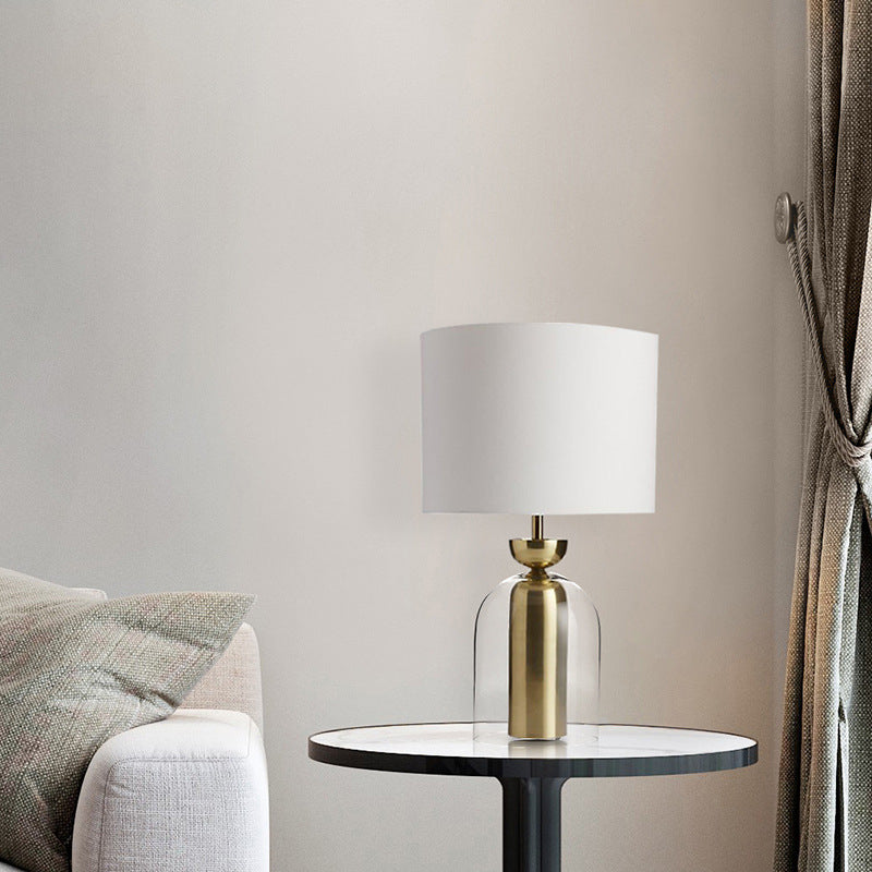 Voltaire postmodern white desk lamp on a home office desk