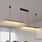 Tandem Noir Dual-Tube Pendant Light - ceiling mount and adjustable cord detail