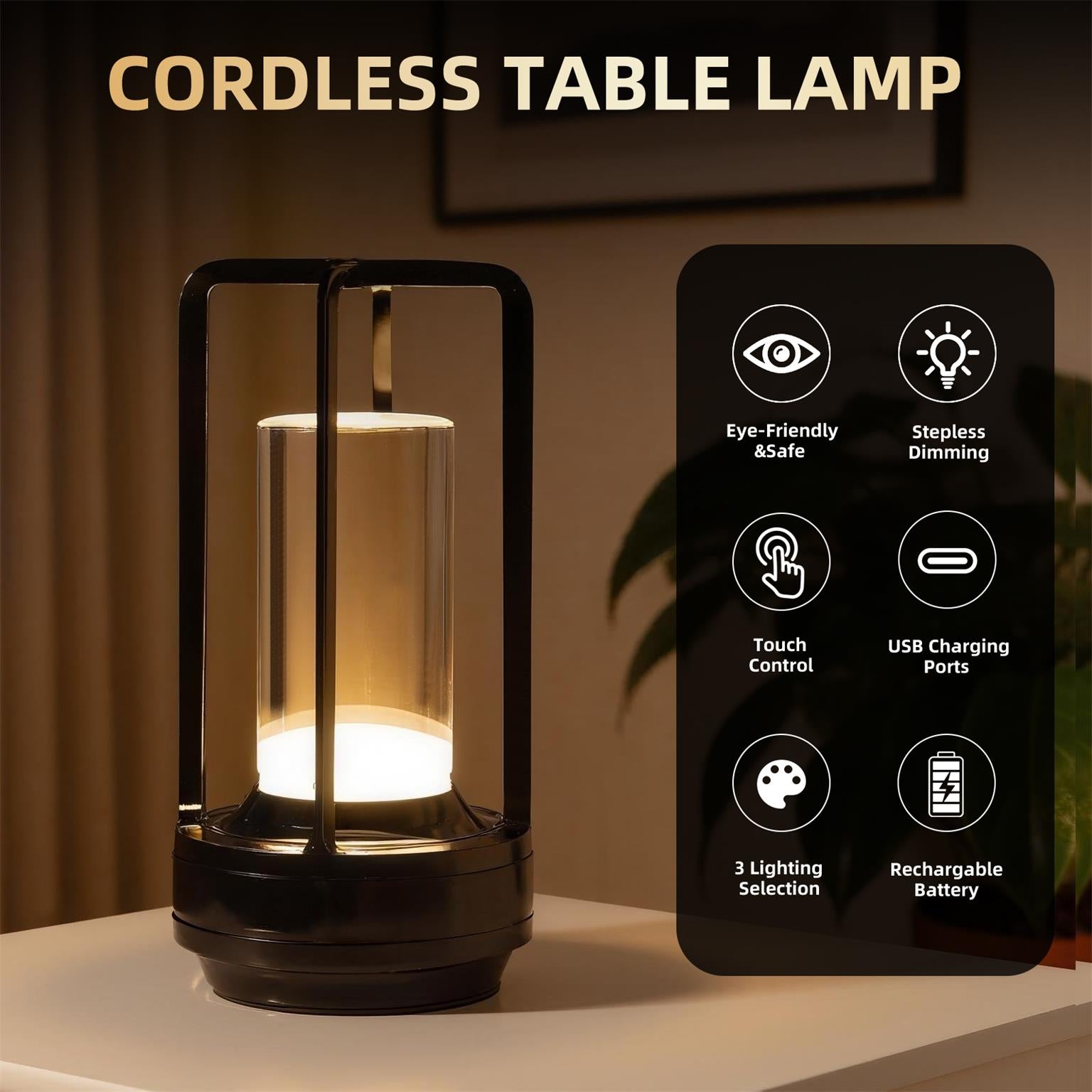 Duo lamp pair full silhouette