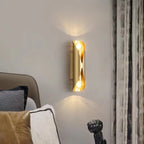 Solstice Marble-Finish Wall Sconce - detail of textured finish