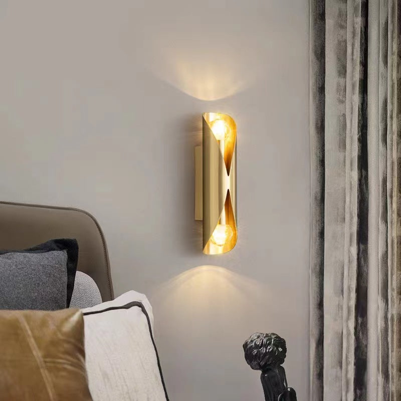 Solstice Marble-Finish Wall Sconce - detail of textured finish
