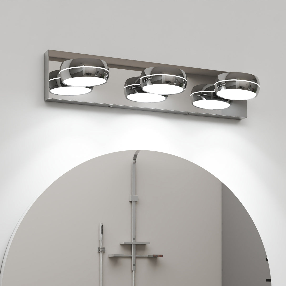 Applique chrome cristal salle de bain