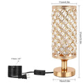 Lampe Cristalys en cristal facetté dorée