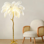 Bedroom Bedside Feather Lamp Copper Lamp Floor Lamp – detail view 6 | Belloriana