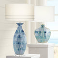 Céladon Kiln-Change Ceramic Bedside Lamp - on nightstand