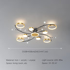 Ambre Simple Atmosphere Chandelier - close-up of amber glass detail