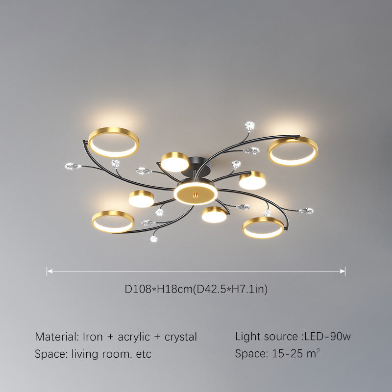 Ambre Simple Atmosphere Chandelier - close-up of amber glass detail