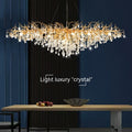 Lustre Cristal Branches Gouttes d'Eau pour Salon et Salle à Manger