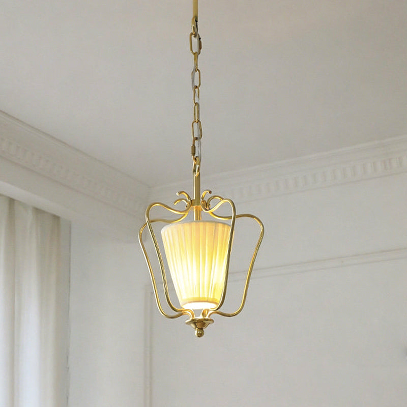 Suspension lanterne vintage laiton