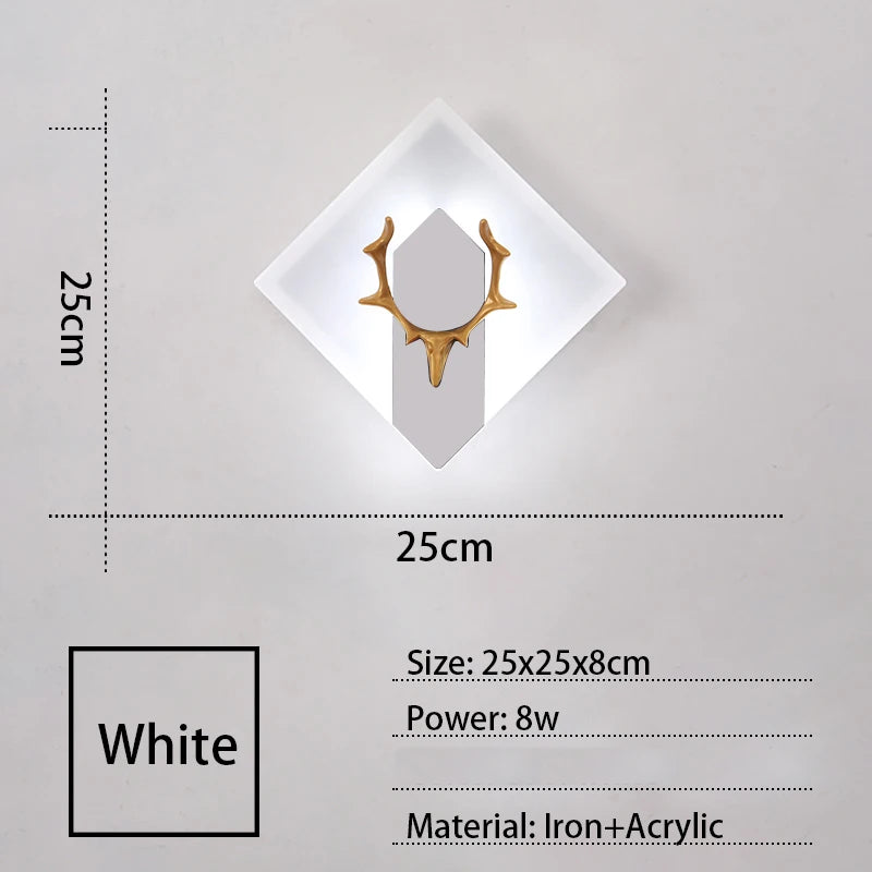 Applique murale linéaire LED fer noir