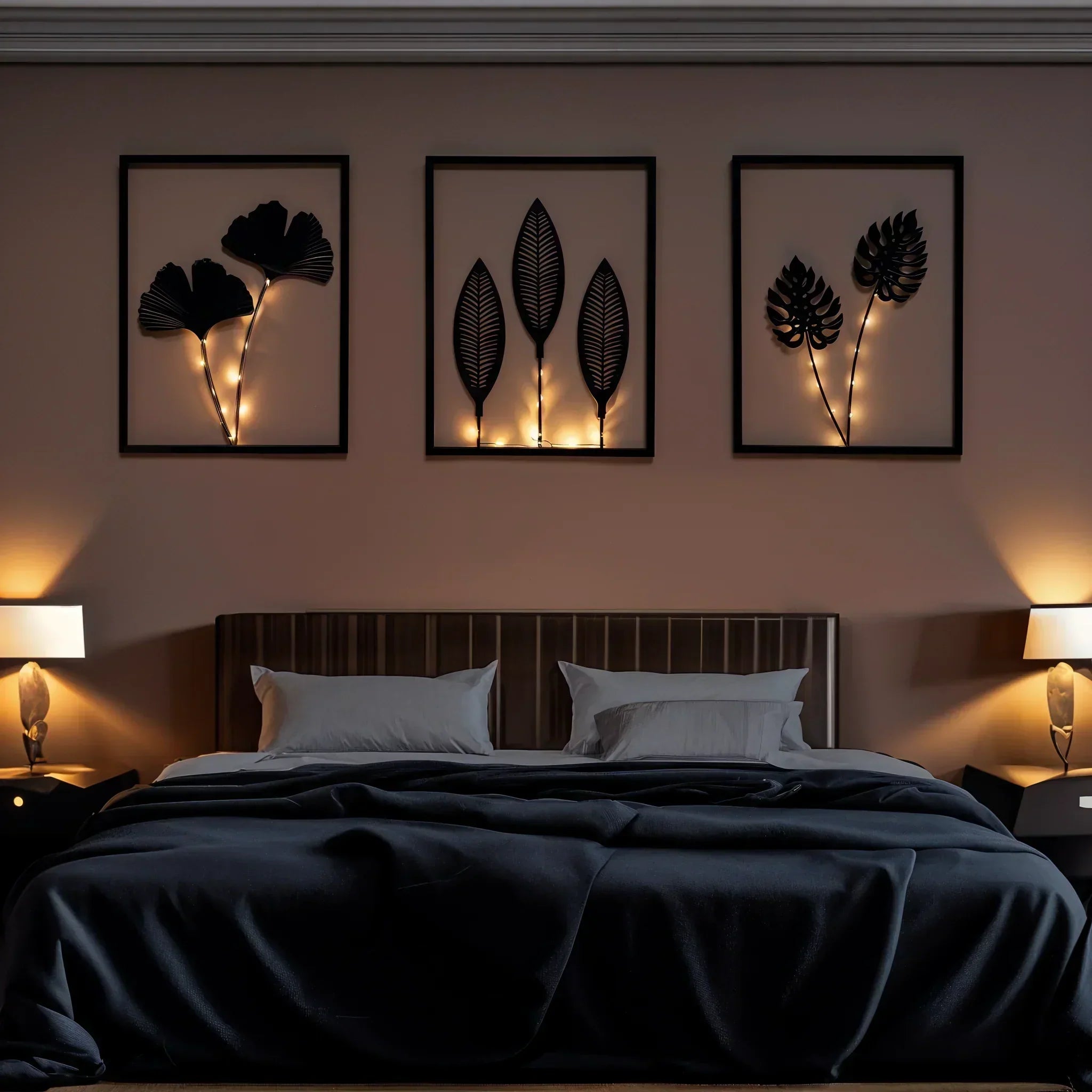 Set de 3 cadres photo LED