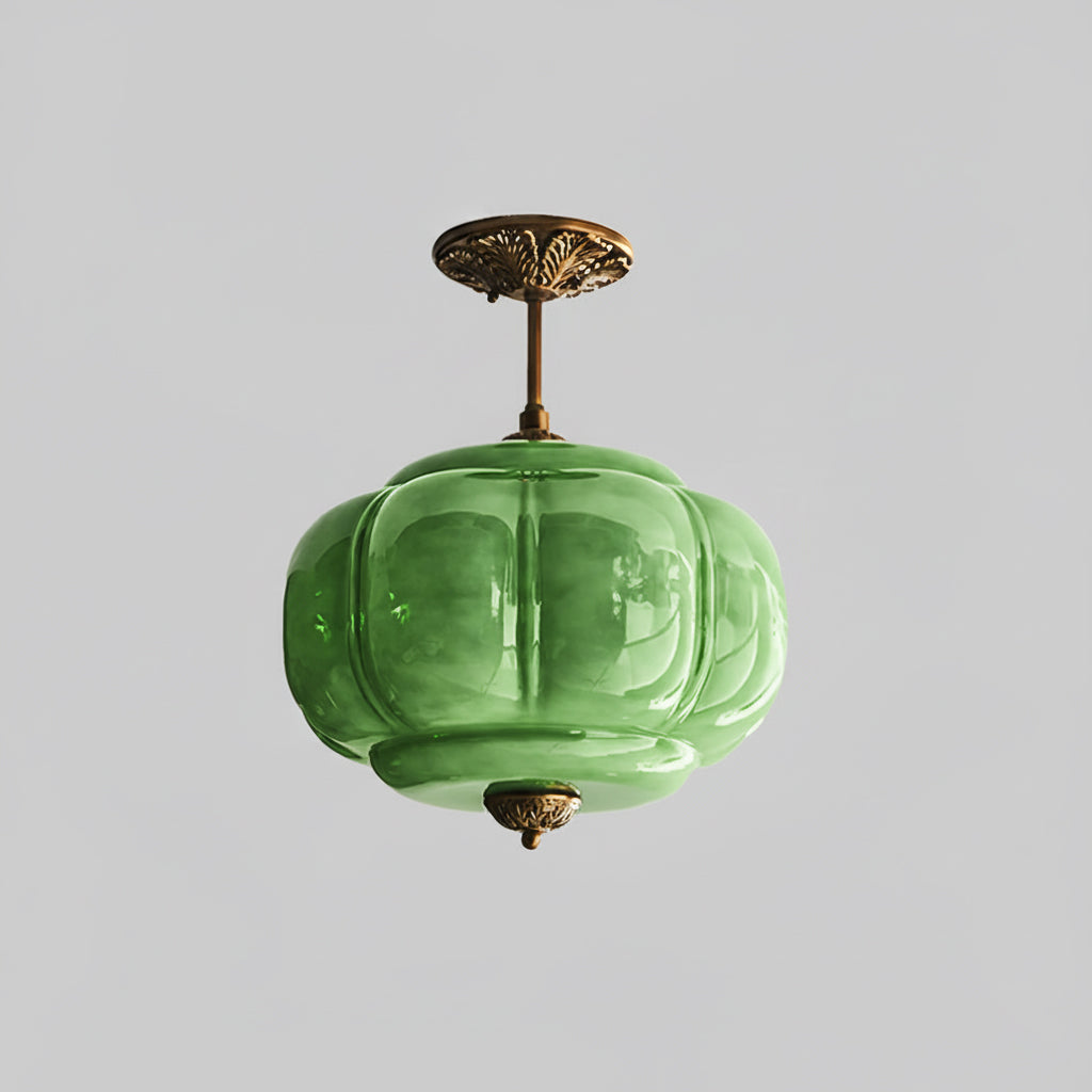Lanterne de plafond vintage en verre