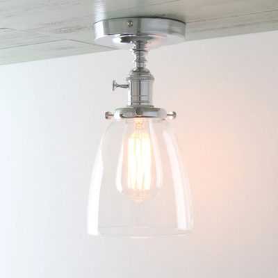 Plafonnier vintage en verre