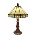 Lampe de table Tiffany géométrique verte