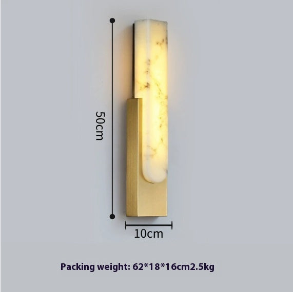 Carrare Marble-Effect Wall Lamp - living room accent lifestyle setting