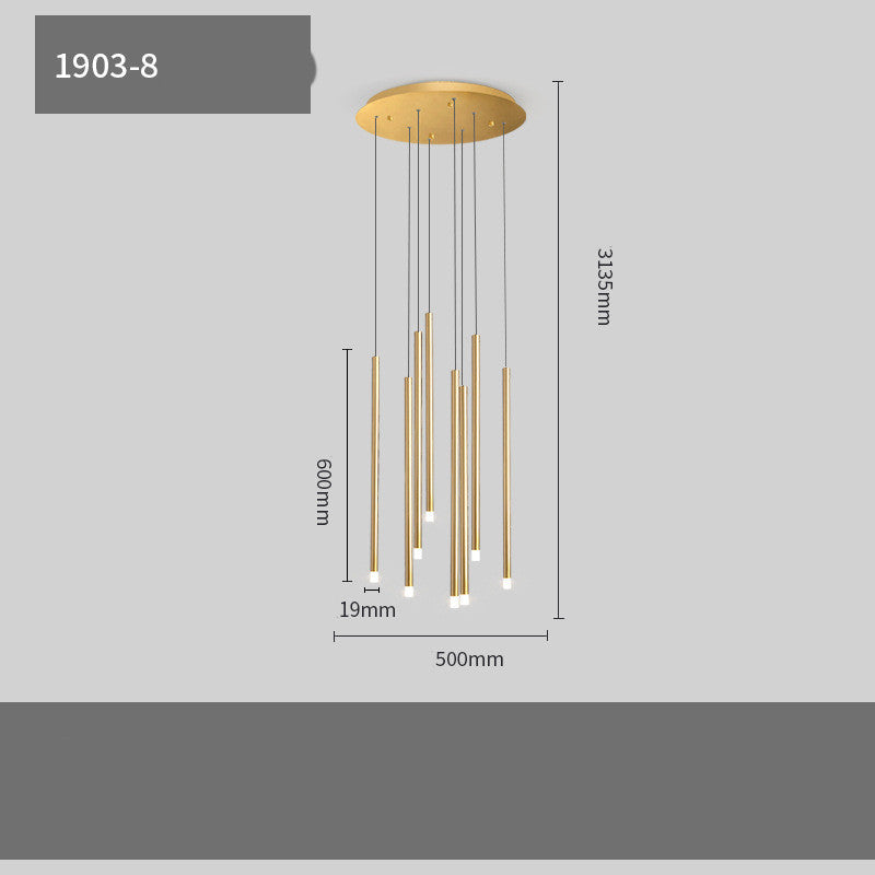 Douze floor chandelier full silhouette