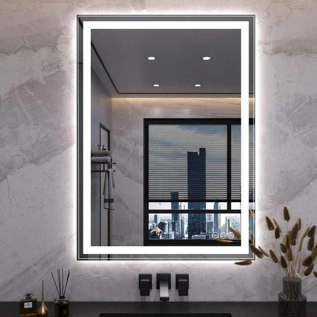 Miroir Clair Anti-Fog LED Mirror Light - illuminated edge-lit detail