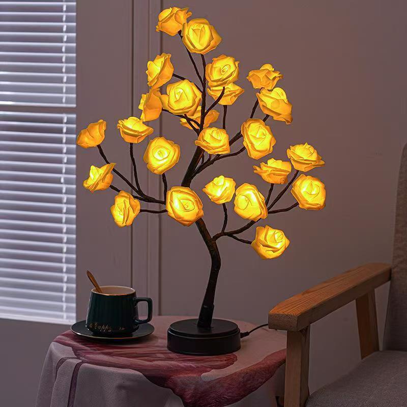 Veilleuse LED Décorative Arbre à Roses