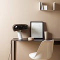 Marbre mushroom marble desk lamp on a study desk