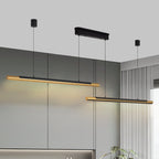 Tandem Noir Dual-Tube Pendant Light - hanging over dining table