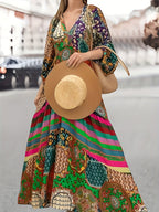 Robe Longue Tropicale Fluide